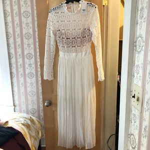 New with tags white lace top dress - salavina